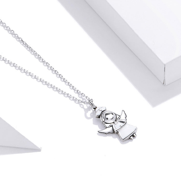 Guardian Angel Silver Necklace