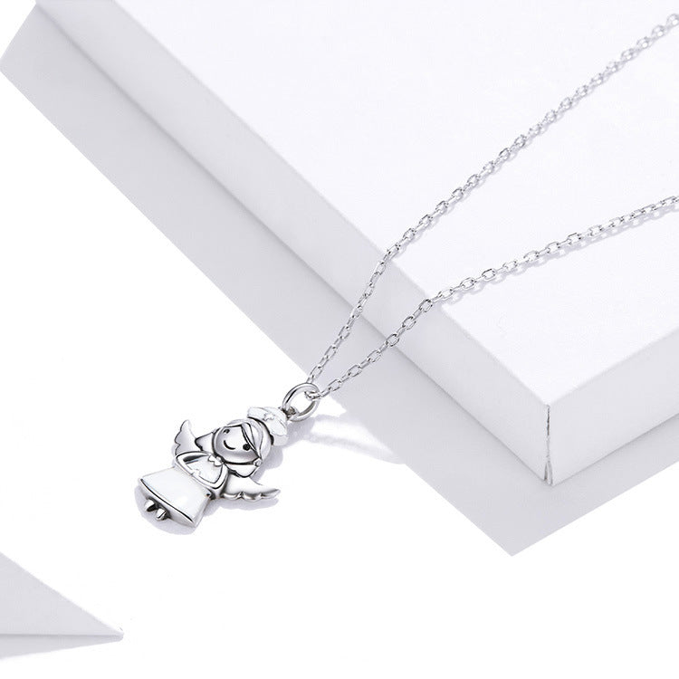 Guardian Angel Silver Necklace